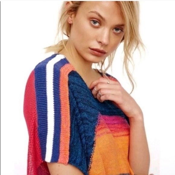 Free People Sunset Fringe Knit Tunic Top - Picture 3 of 8